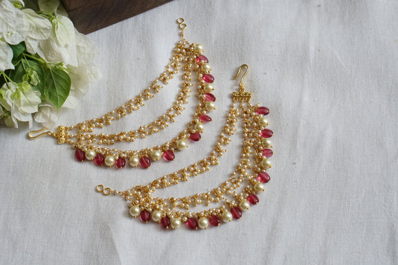 Beads 3 line Ear chain (9-225)(N)