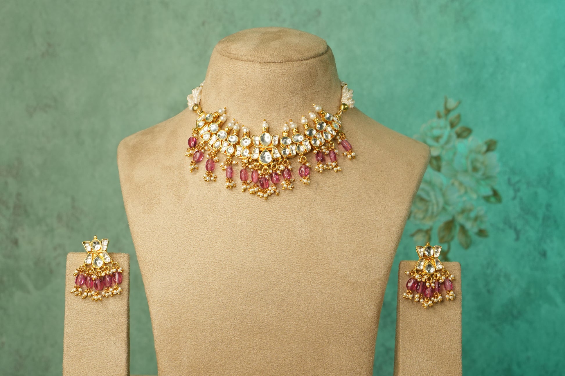 Kundan Choker Set (4-8871)(A) - JEWELSTYLE