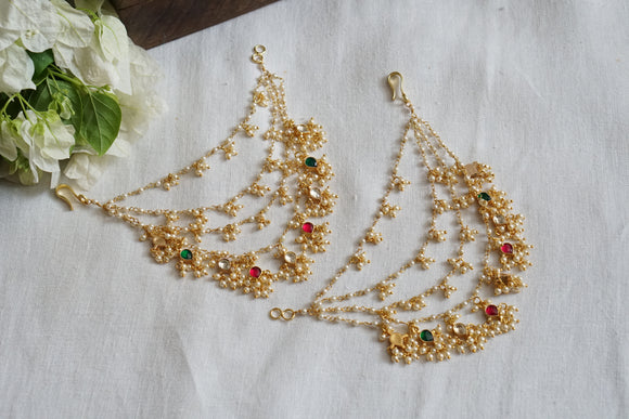 Beads 4 line Ear chain (9-232)(N)