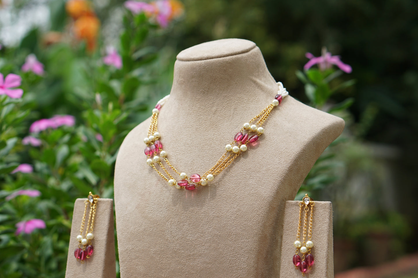 Beads Necklace Set (4-9484)(N)