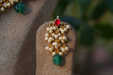 Kundan Beads necklace set (4-6712)(N)