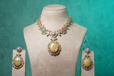 Multi Stone Polki Necklace set (4-8745)(B) - JEWELSTYLE
