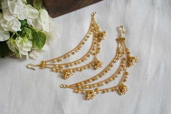 Beads 3 line Ear chain (9-230)(N)