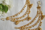 Beads 3 line Ear chain (9-230)(N)