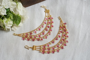 Beads 3 line Ear chain (9-229)(N)