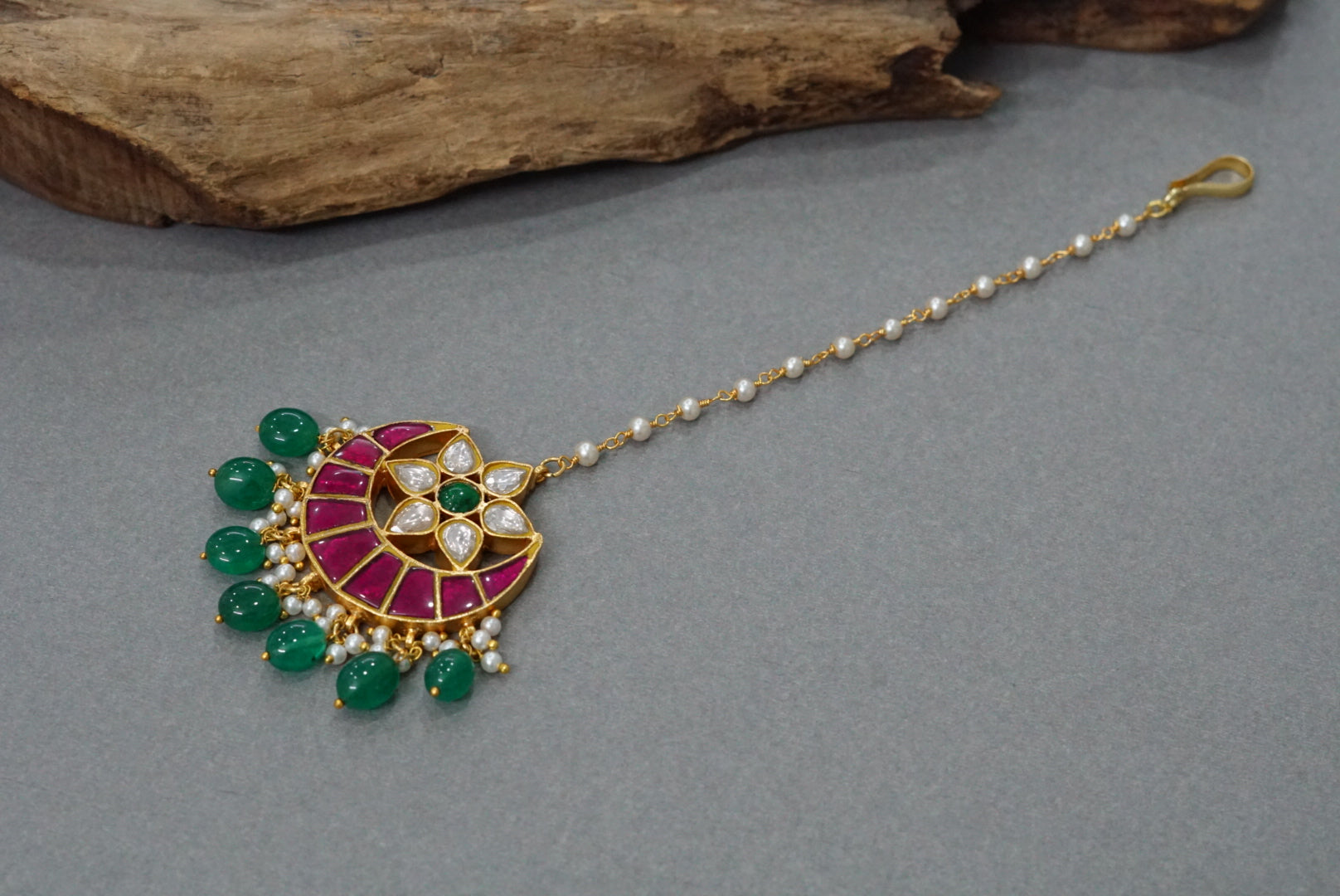 Kundan maangtika (5-1228)(R) - JEWELSTYLE