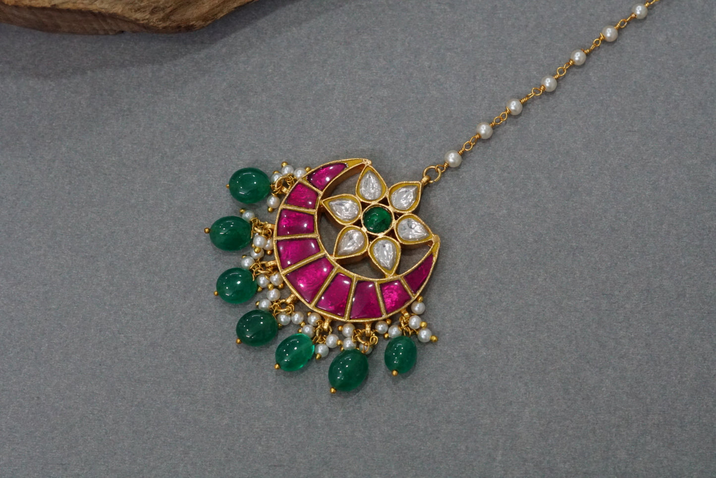 Kundan maangtika (5-1228)(R) - JEWELSTYLE