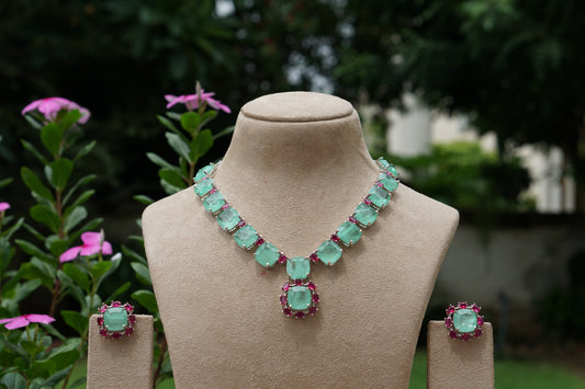 Polki Necklace Set (4-9482)(B)