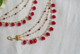 Beads 3 line Ear chain (9-224)
