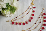 Beads 3 line Ear chain (9-224)