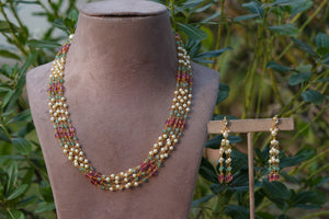 Beads necklace set (4-6709)(N)