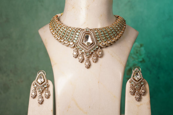 Polki Necklace Set (4-8375)(B)(CLEARANCE SALE PIECE)