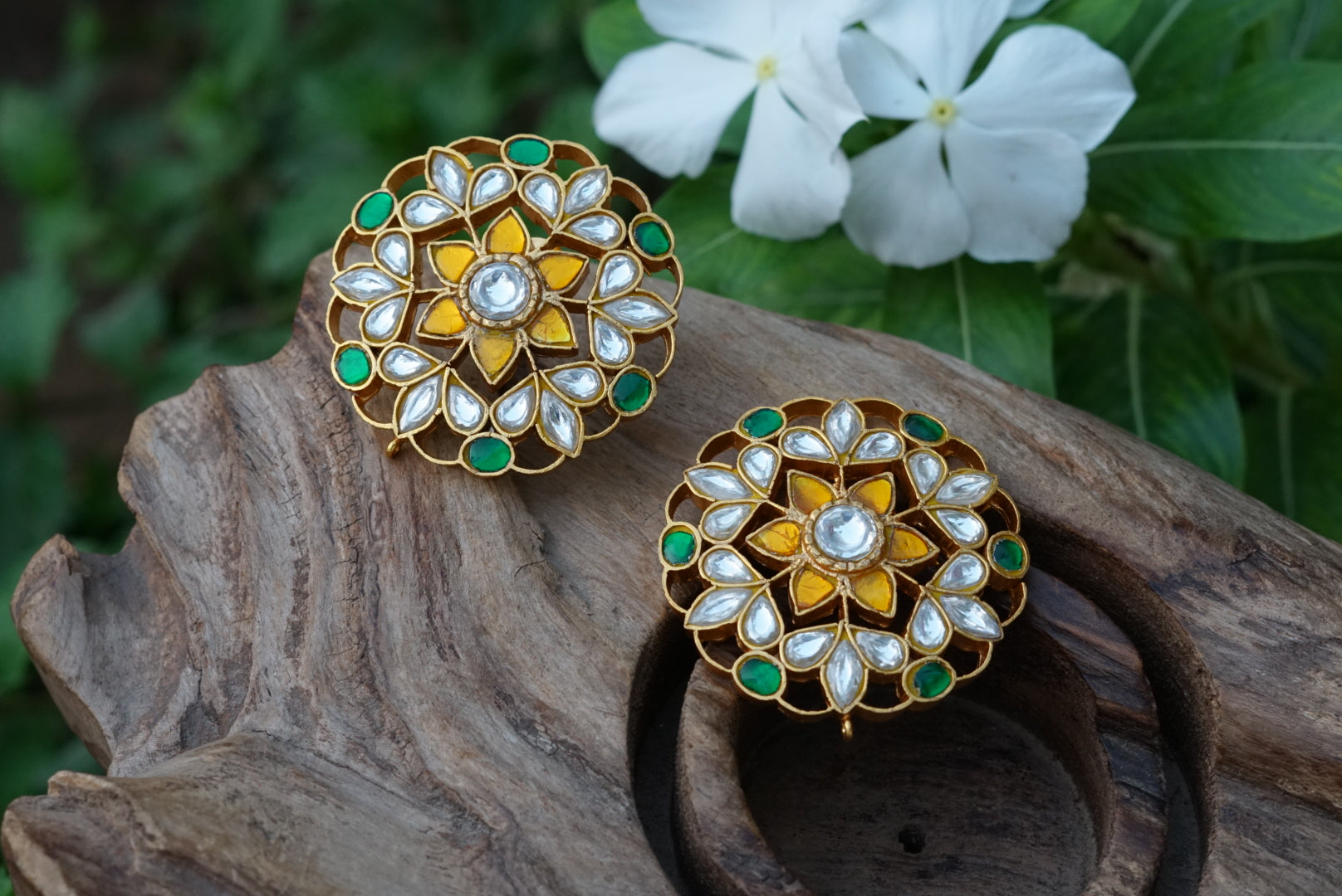 Big size Kundan studs (1-3579)(R)(Already discounted) - JEWELSTYLE