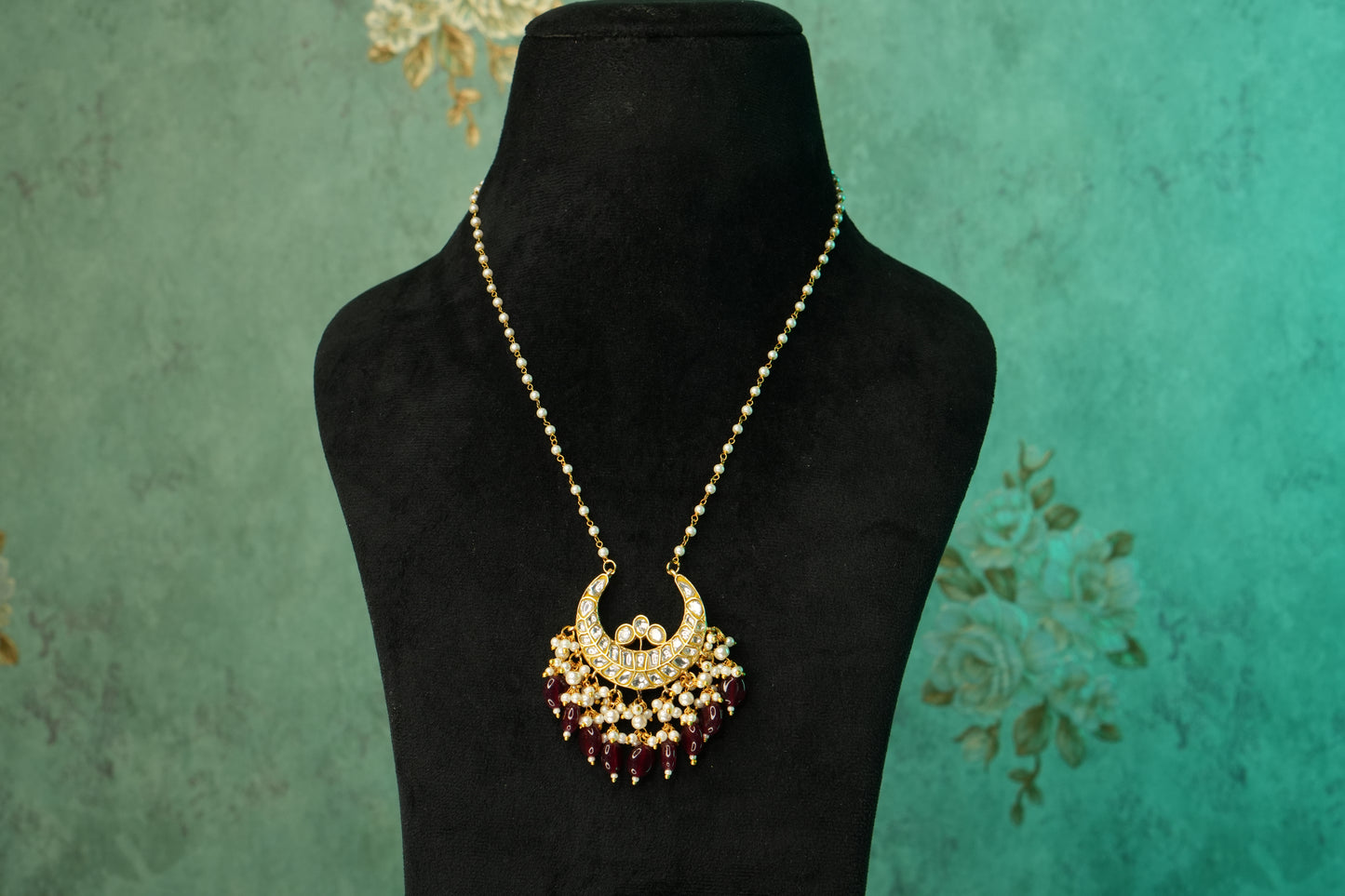 Kundan pendant Set (4-8873)(A) - JEWELSTYLE