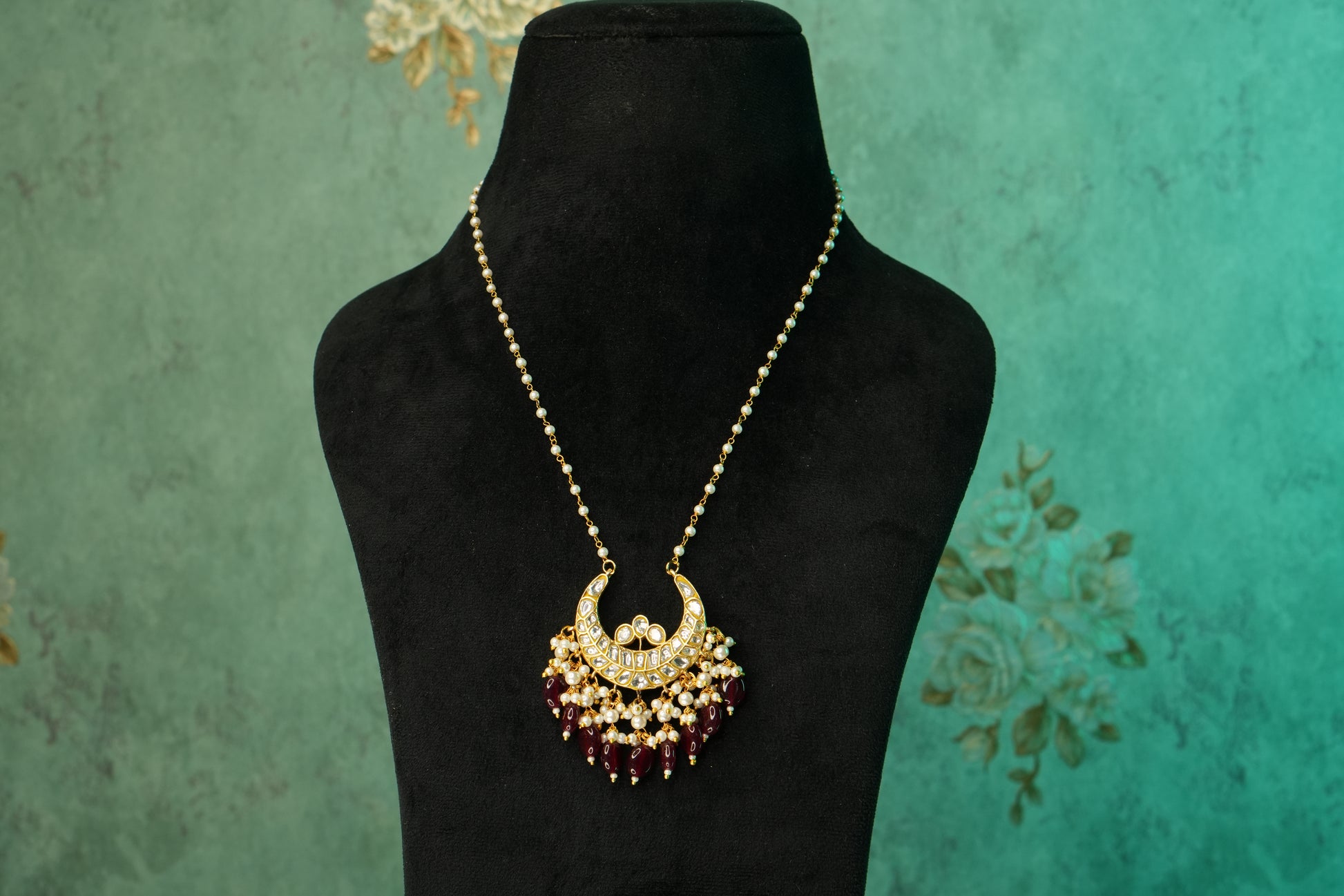 Kundan pendant Set (4-8873)(A) - JEWELSTYLE