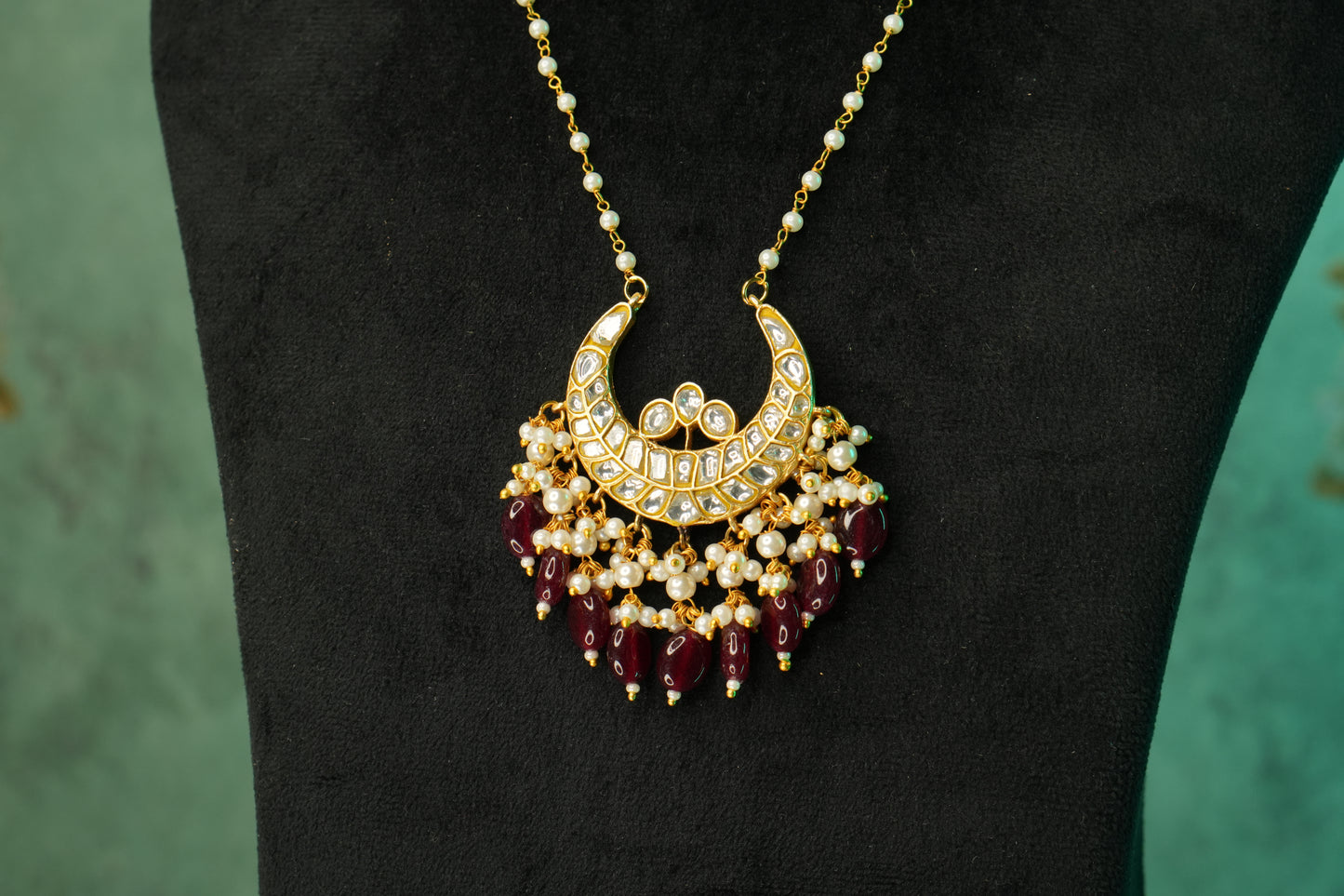 Kundan pendant Set (4-8873)(A) - JEWELSTYLE