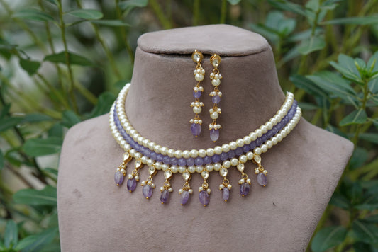 beads necklace set (4-6724)(N)