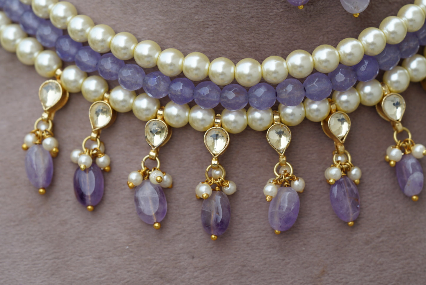 beads necklace set (4-6724)(N)