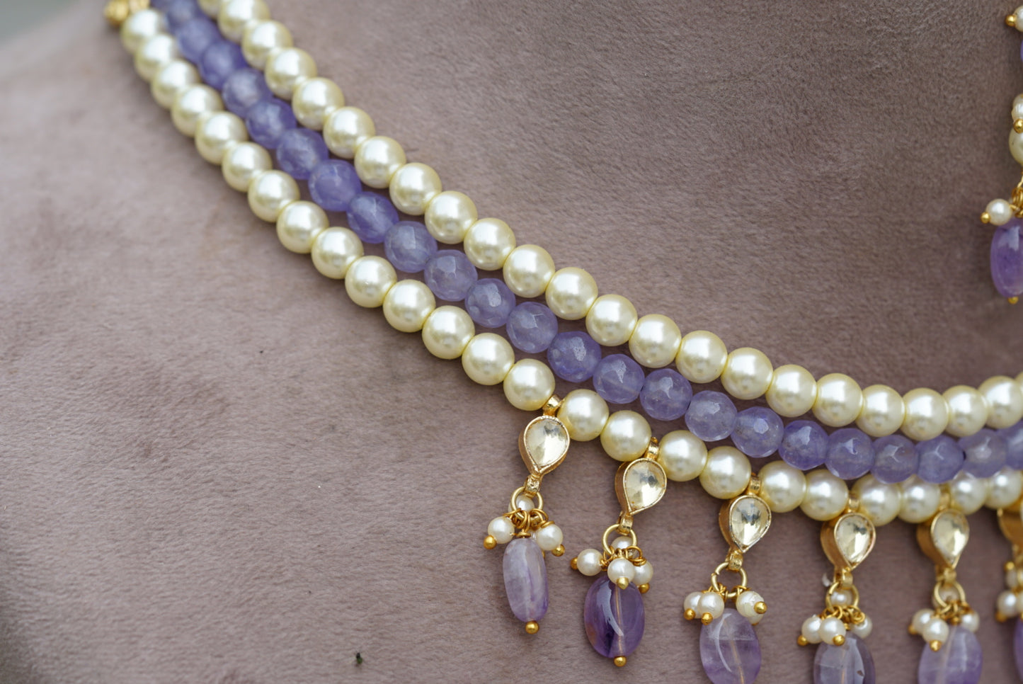 beads necklace set (4-6724)(N)