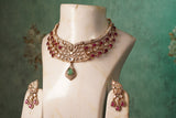 Polki Necklace Set (4-8376)(B)