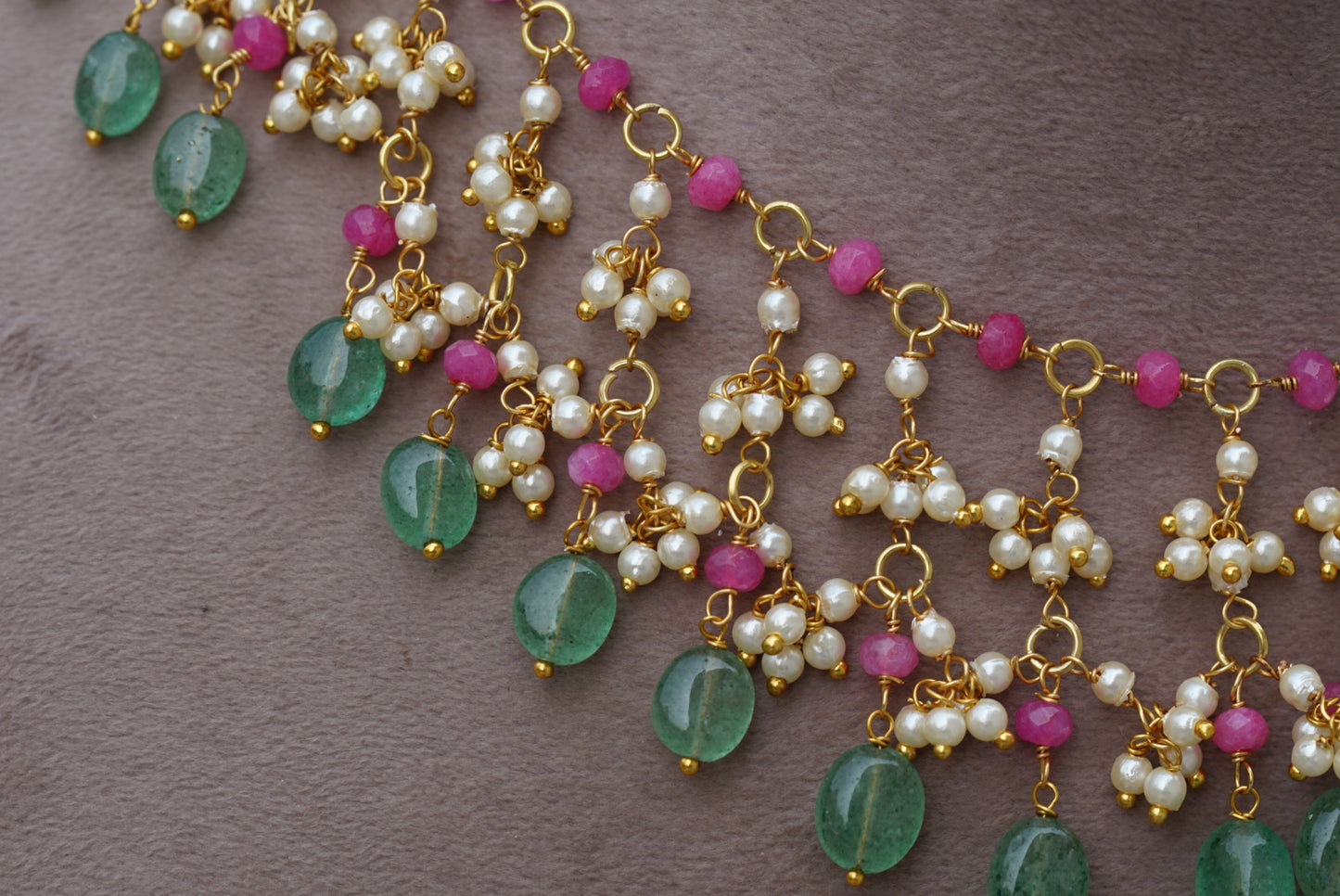beads necklace set (4-6725)(N)