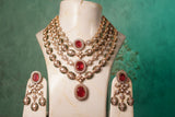 Polki Necklace Set (4-8377)(B)