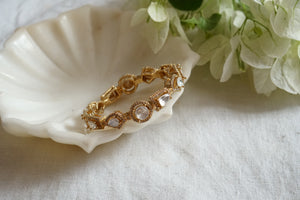 White stone Polki bangle (3-405)(B)(size 2'4)