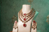 Polki Necklace Set (4-8377)(B)