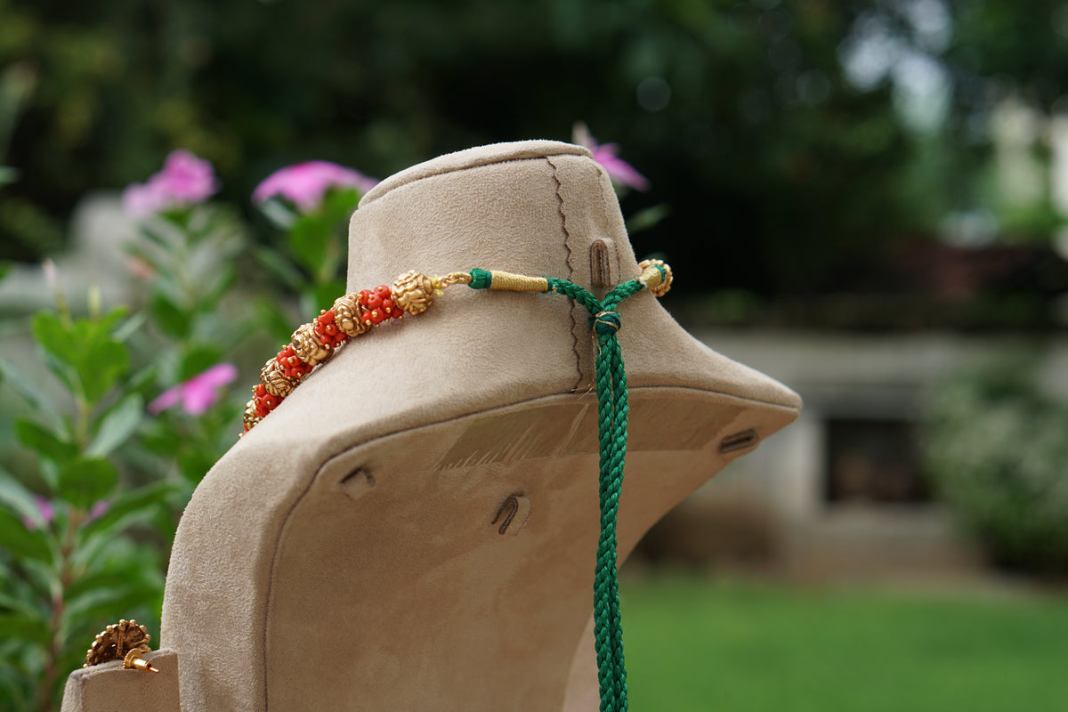 Coral Necklace set (4-9256)(AK)