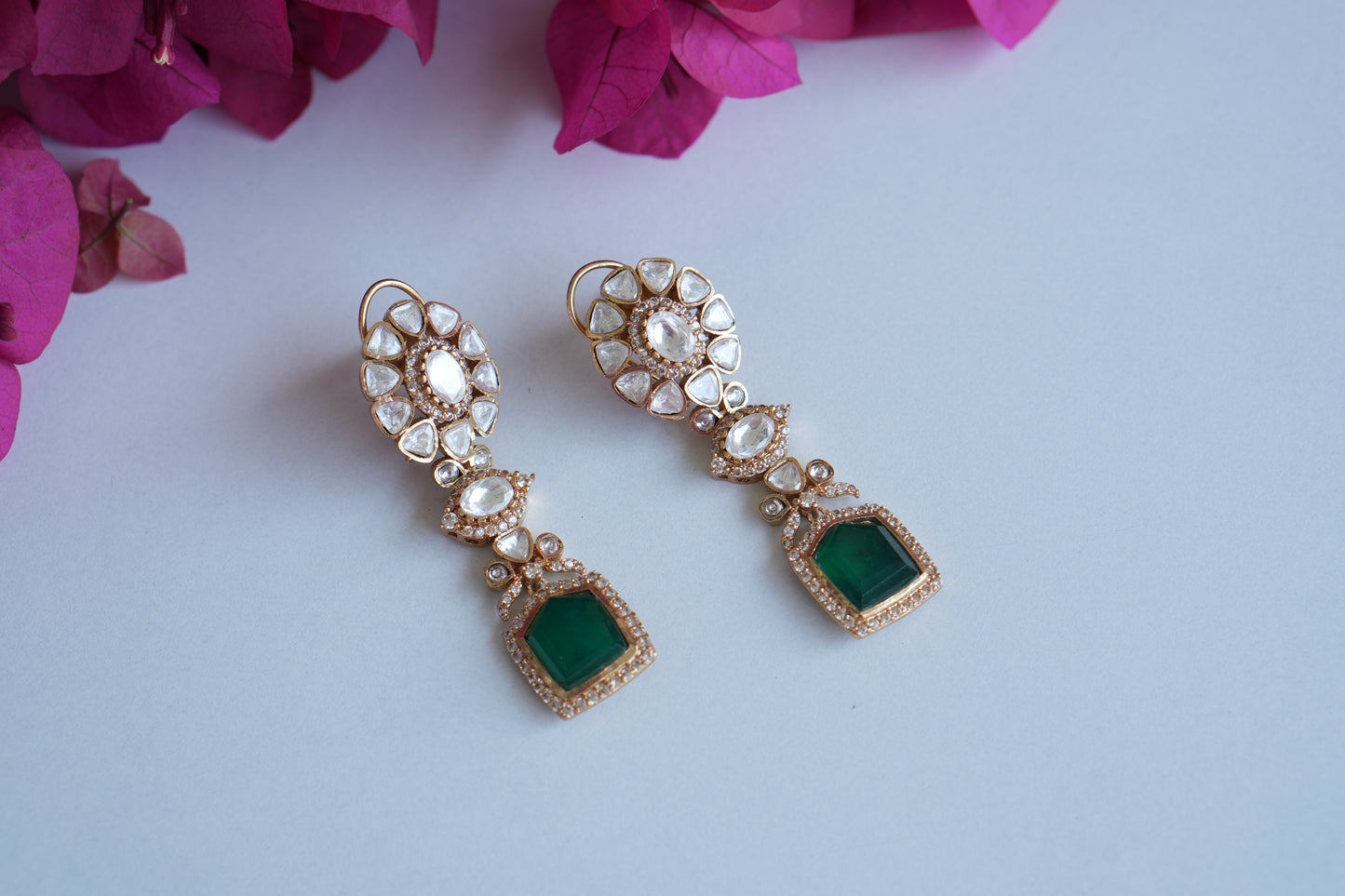 Polki Earrings (1-4994)(B) - JEWELSTYLE