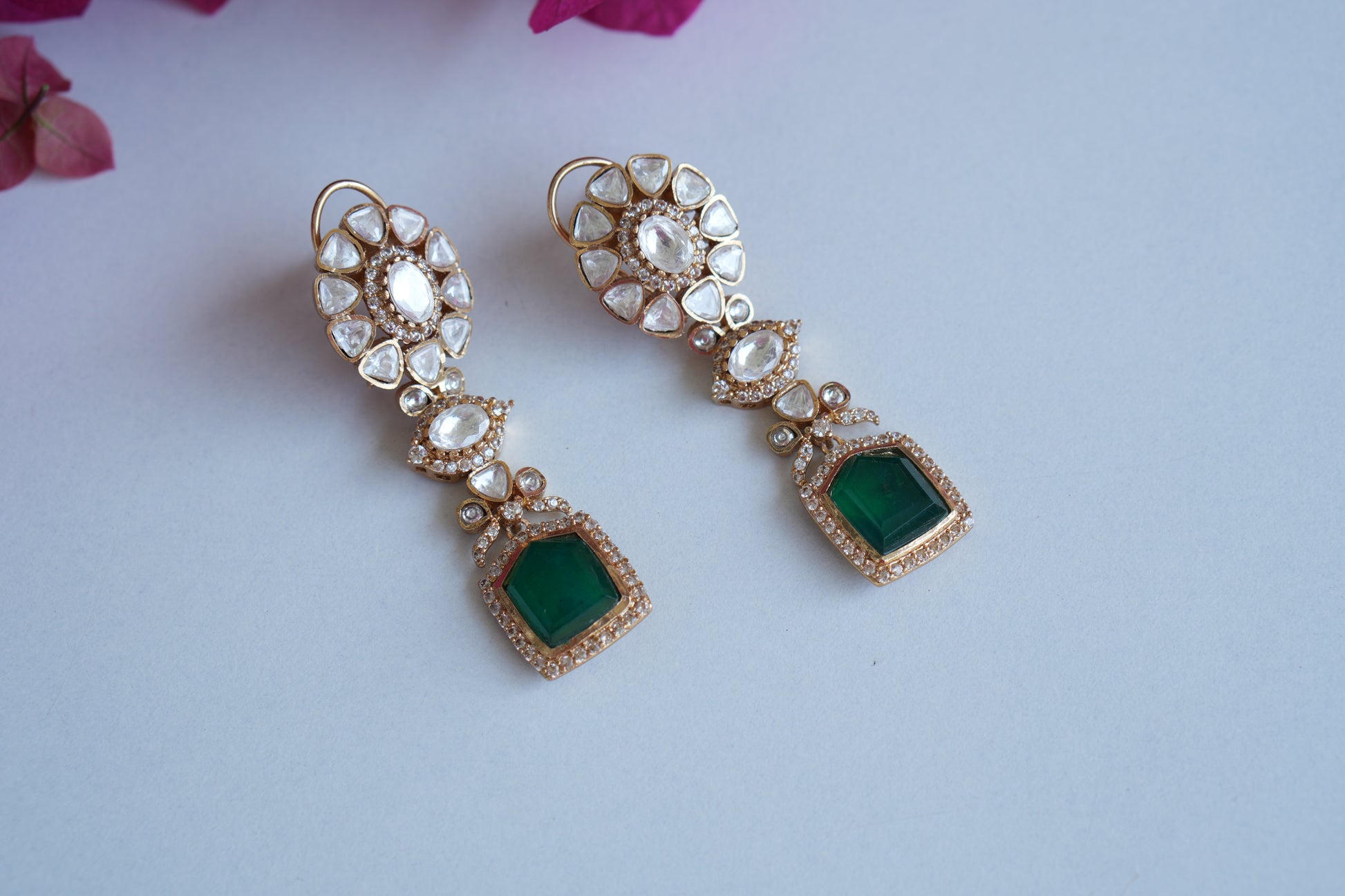 Polki Earrings (1-4994)(B) - JEWELSTYLE