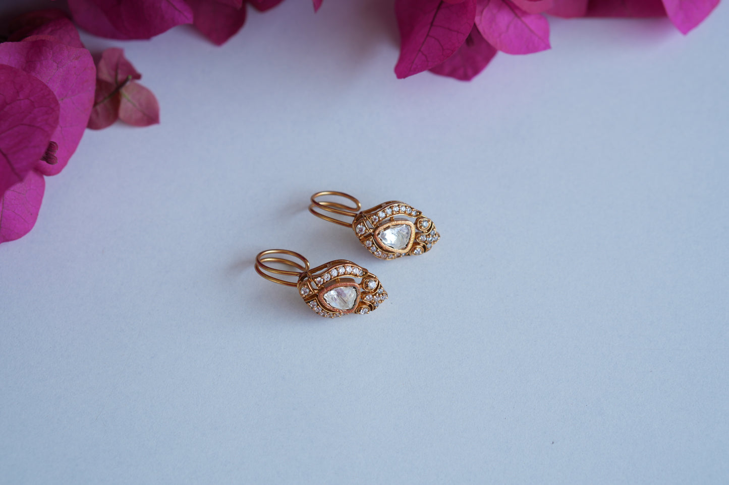 Polki Bugadi Earrings (1-5018)(B) - JEWELSTYLE