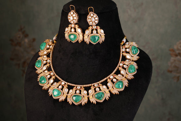 Polki Necklace Set (4-8384)(B)