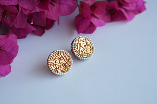 Polki Studs (1-5002)(B) - JEWELSTYLE