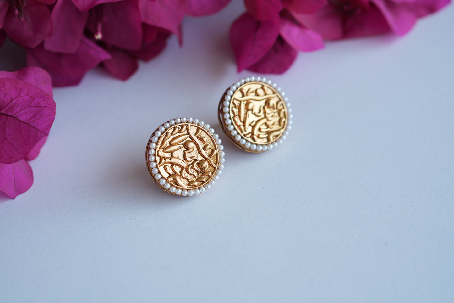 Polki Studs (1-5002)(B) - JEWELSTYLE