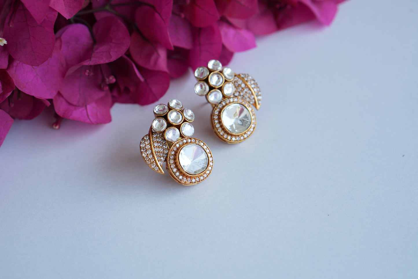 Polki Studs (1-5006)(B) - JEWELSTYLE