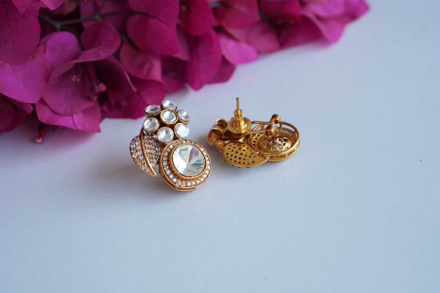 Polki Studs (1-5006)(B) - JEWELSTYLE