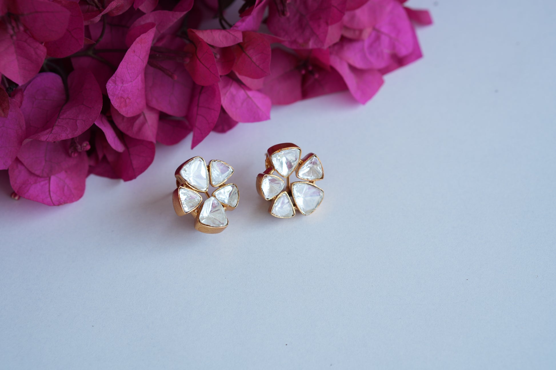 Polki Studs (1-5001)(B) - JEWELSTYLE