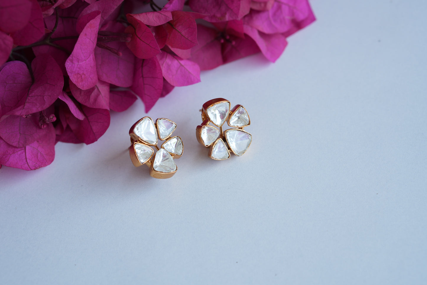 Polki Studs (1-5001)(B) - JEWELSTYLE