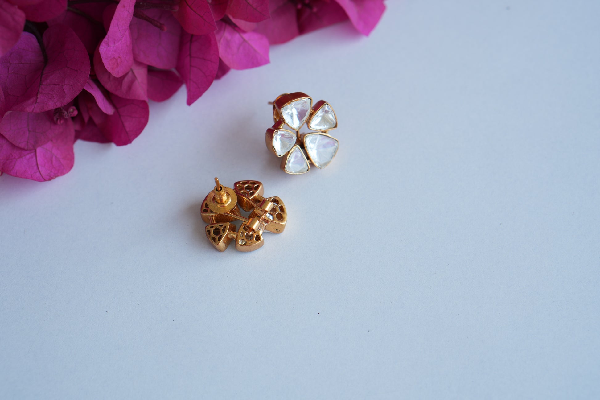 Polki Studs (1-5001)(B) - JEWELSTYLE