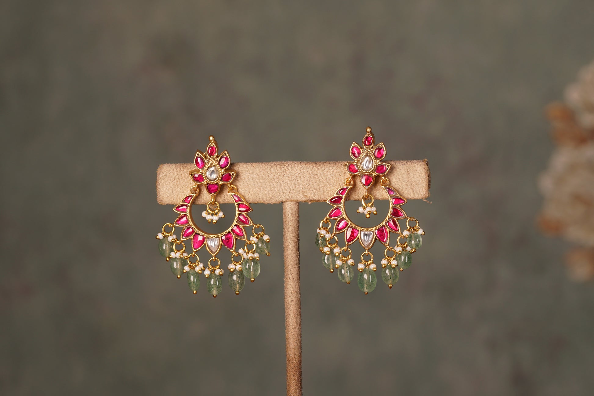 Kundan Earrings (1-4553)(K)(preorder) - JEWELSTYLE
