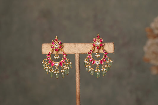 Kundan Earrings (1-4553)(K)(preorder) - JEWELSTYLE