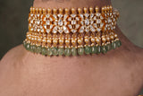 Mossainite  Polki Choker Set (4-8391)(K)