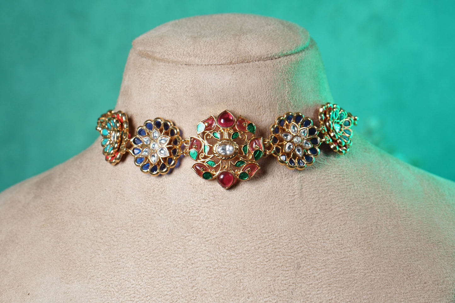 Multi Stone Choker Set (4-9520)(NEM)