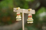 Small Kundan jhumki (1-4305)(K)