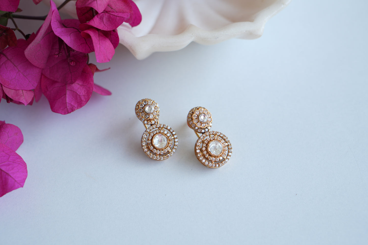 Polki Studs (1-5005)(B) - JEWELSTYLE