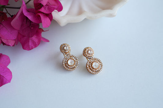 Polki Studs (1-5005)(B) - JEWELSTYLE