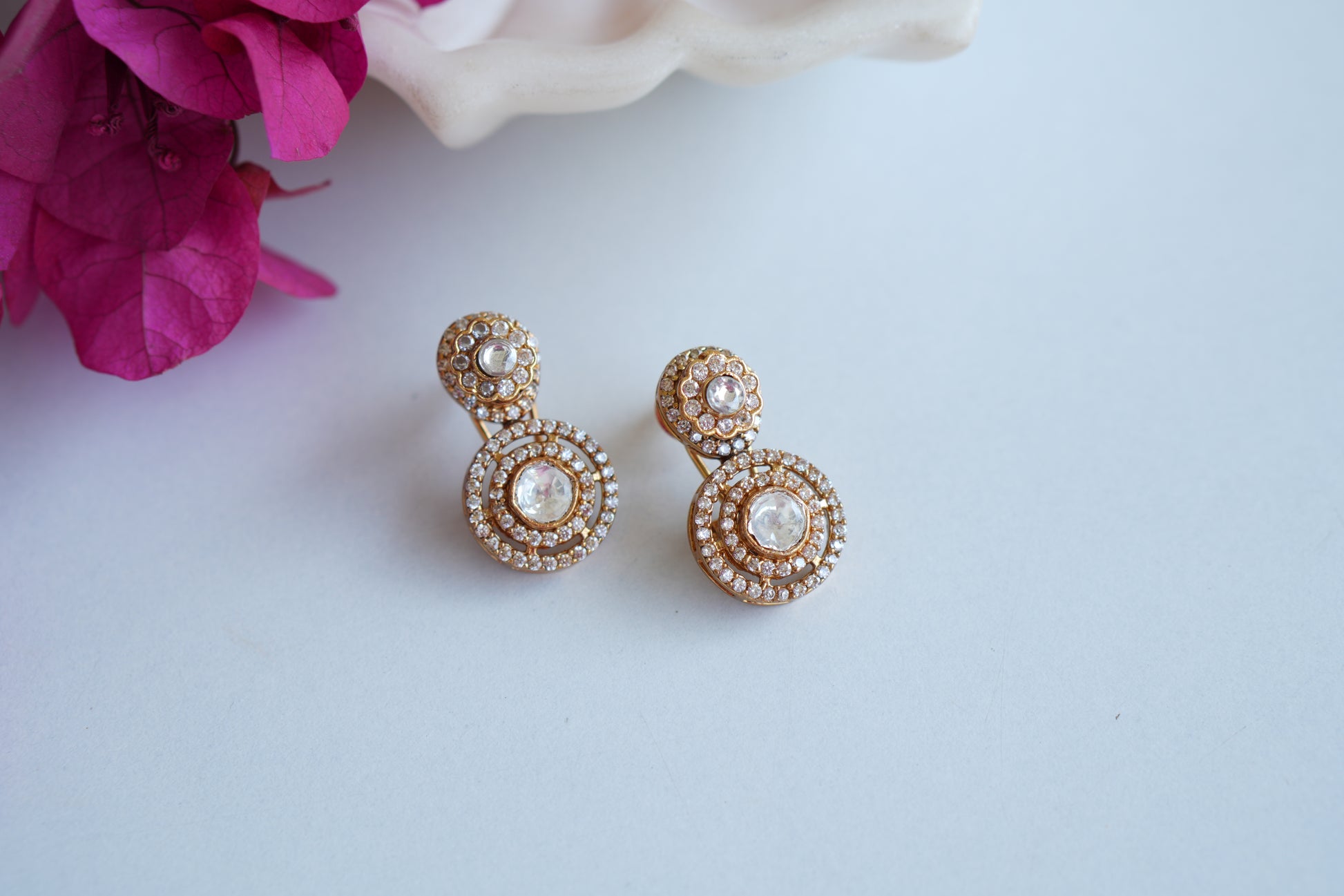 Polki Studs (1-5005)(B) - JEWELSTYLE