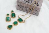 Green doublet pendant set (4-5948)(B)