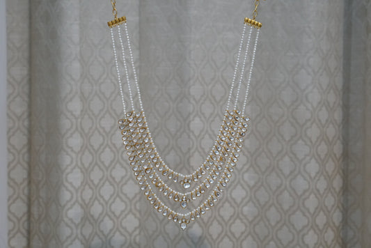 Kundan 3 Line Ranihaar Necklace (4-7911)(R)(MADE ON ORDER 15-20DAYS) - JEWELSTYLE
